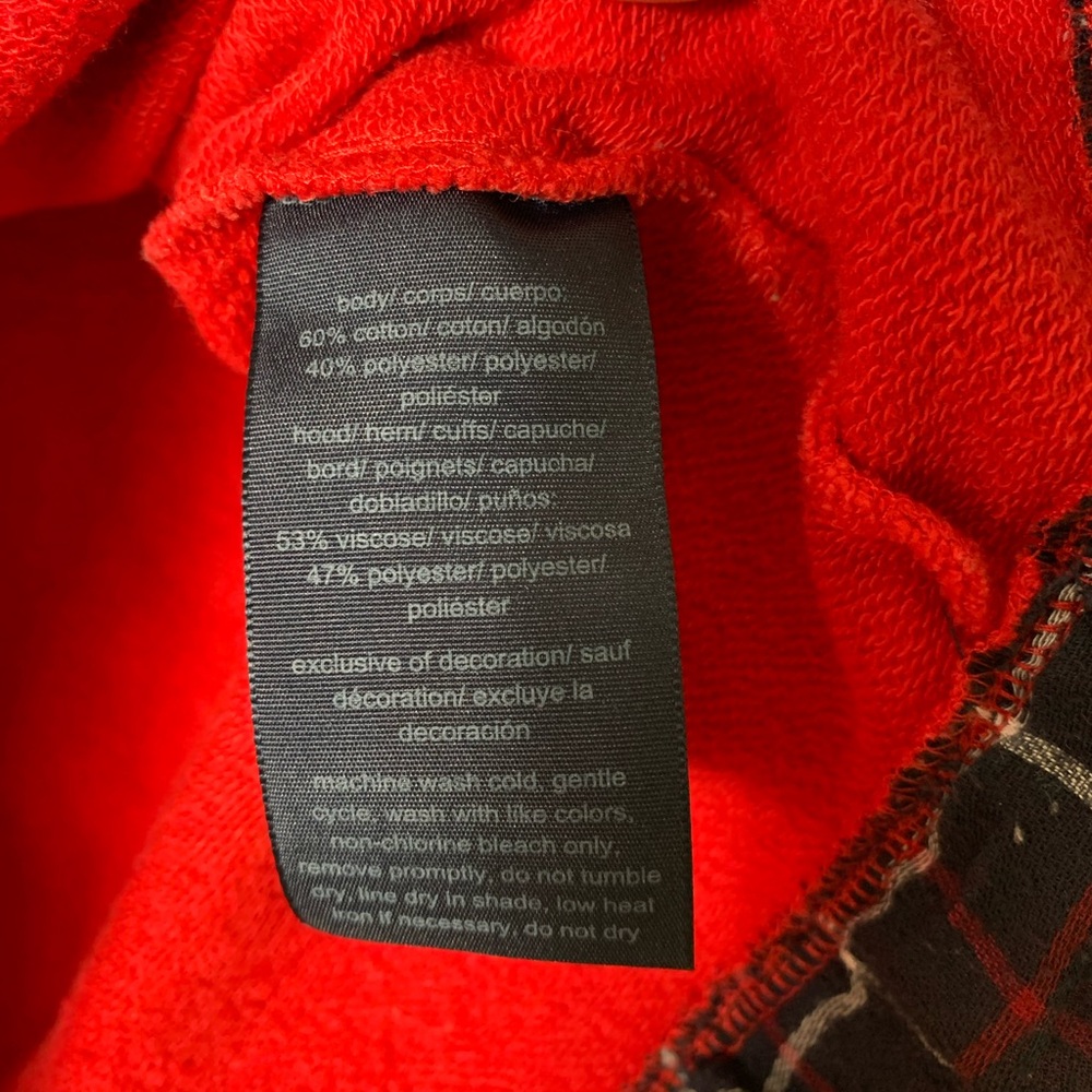 Tommy Hilfiger | Women's Layered Look Hooded Sweatshirt Red - M - Picture 8 of 9